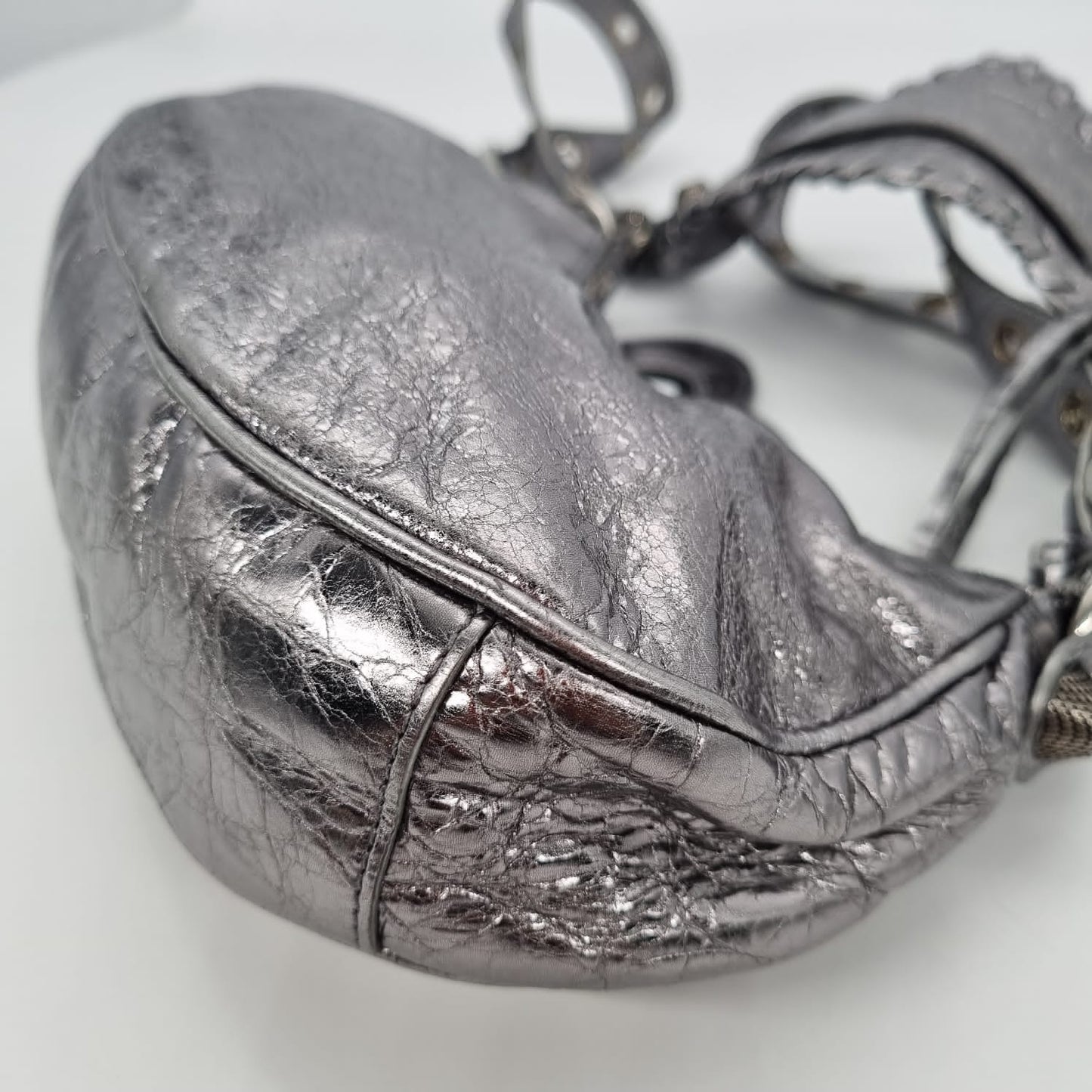 Balenciaga Le Cagole XS Silver Metallic SHW #R 2022