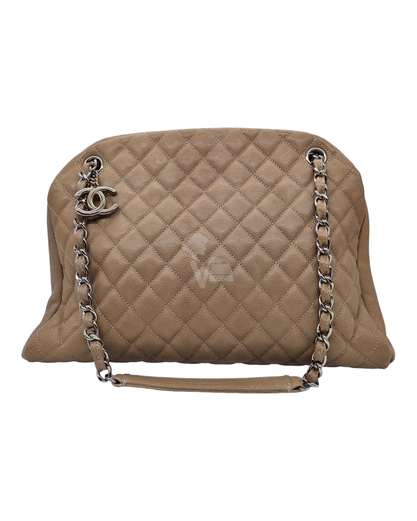 Chanel Mademoiselle Beige Caviar SHW #15 Size 33x15x25