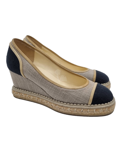 Chanel Espa Wedges Grey Blue