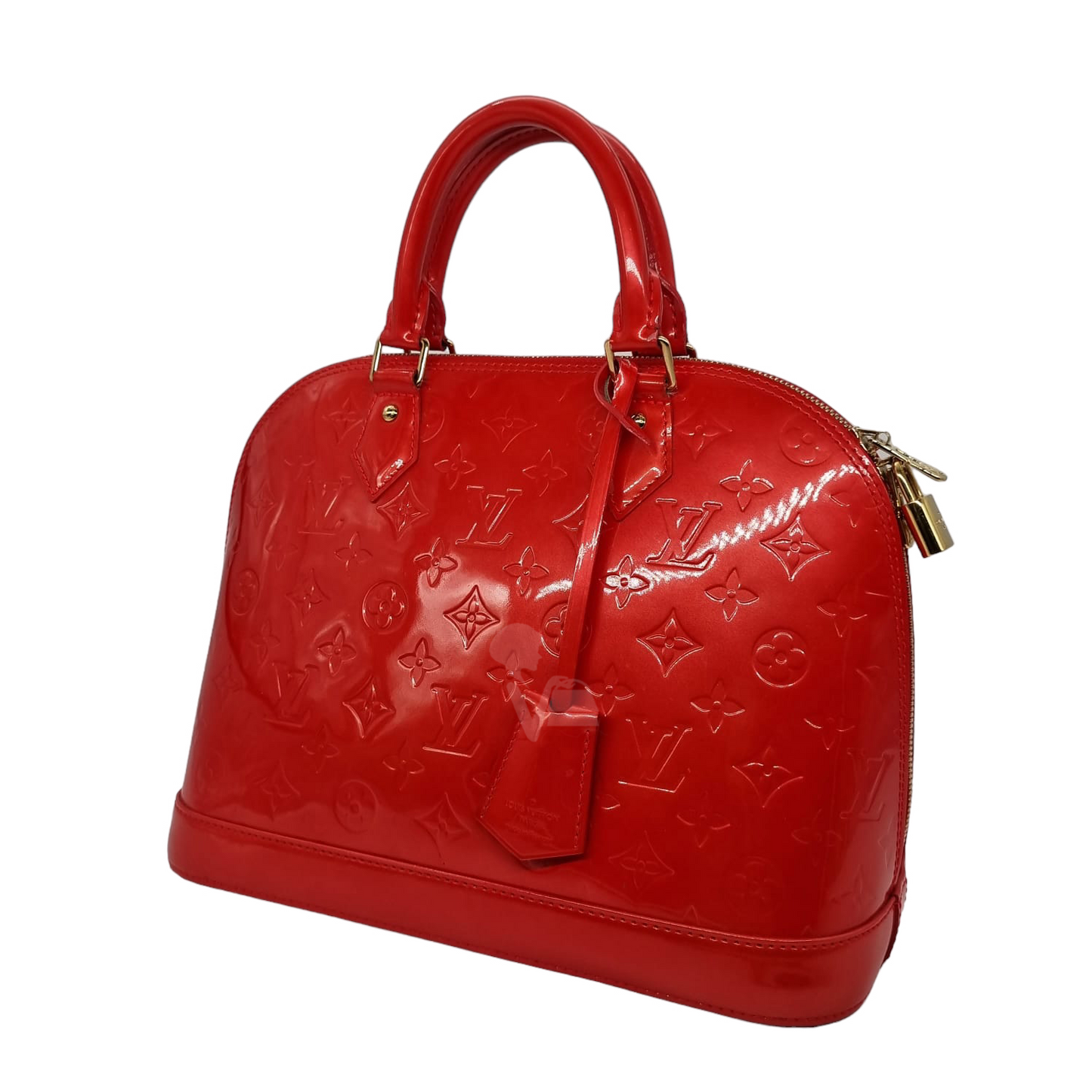 Louis Vuitton Alma PM Monogram Vernis Coral 2012 Size 31x15x24