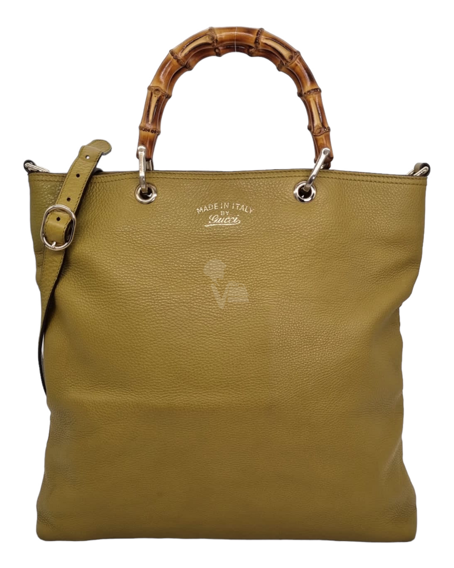 Gucci Borsa Bamboo Shopper Cellarius Green Lime Size 35x35