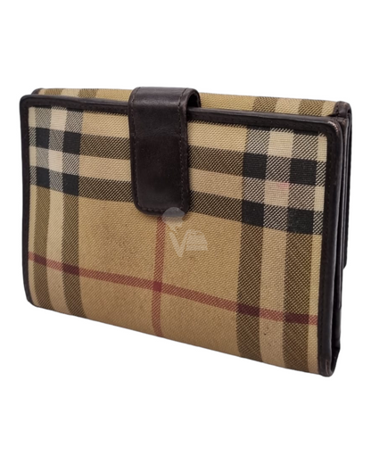 Burberry House Check Canvas Wallet Size 14x10