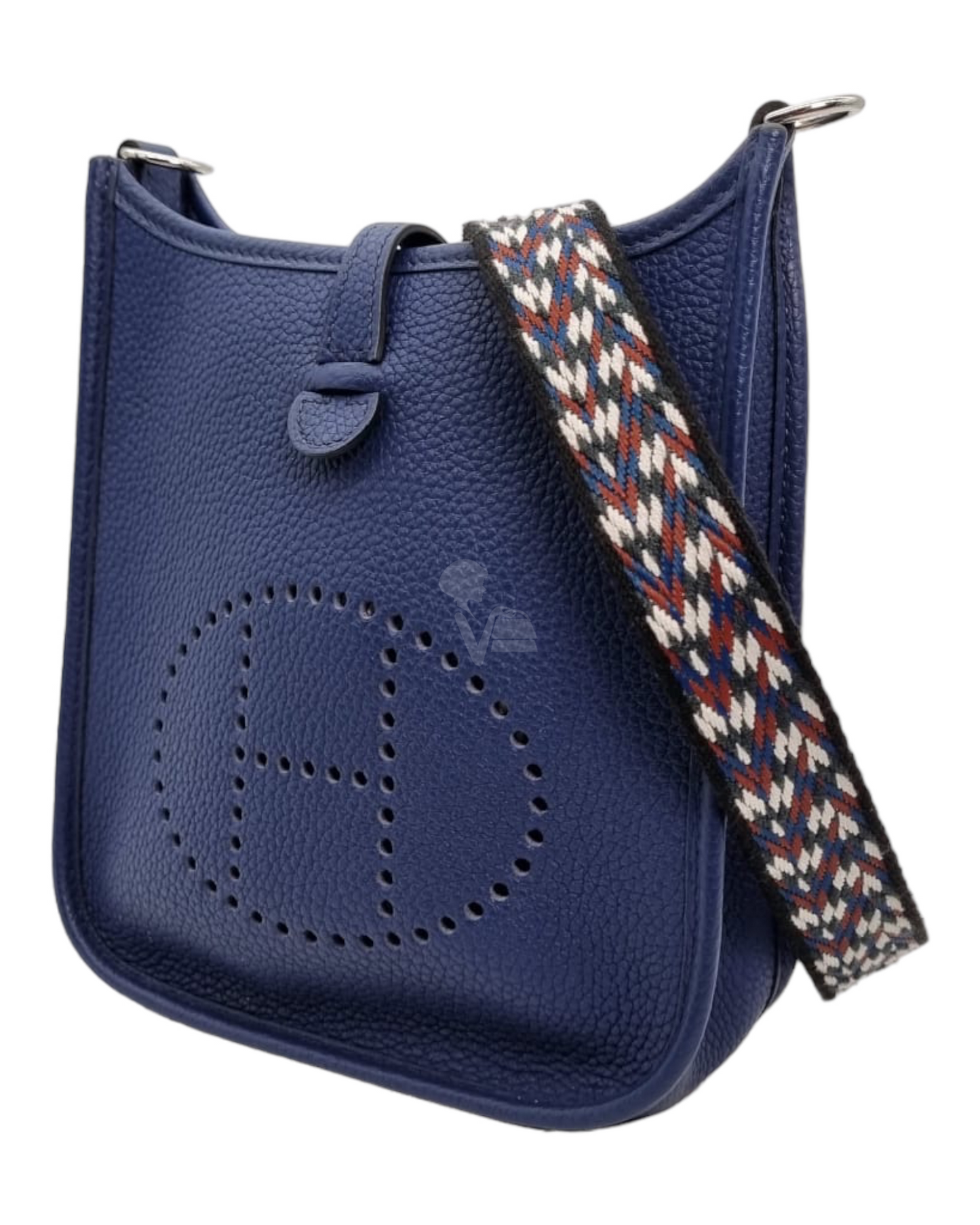 Hermes Mini Evelyn Clemence Blue #Y 2020 Size 16x5x18