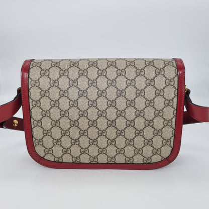 Gucci GG Horsebit 1955 Shoulder Bag Red Size 25x5x20