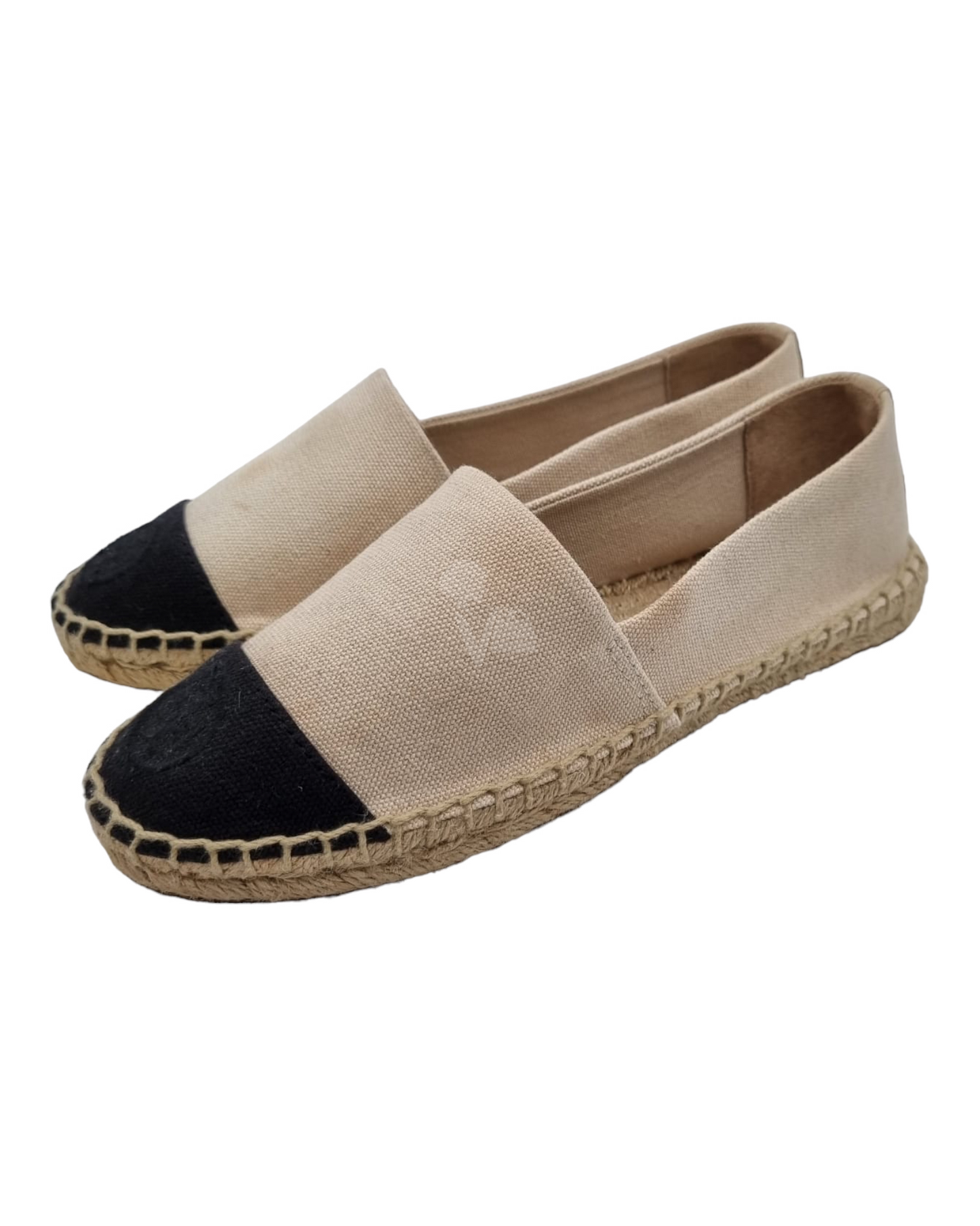 Tory Burch Espa Black Beige Size 5/22,5