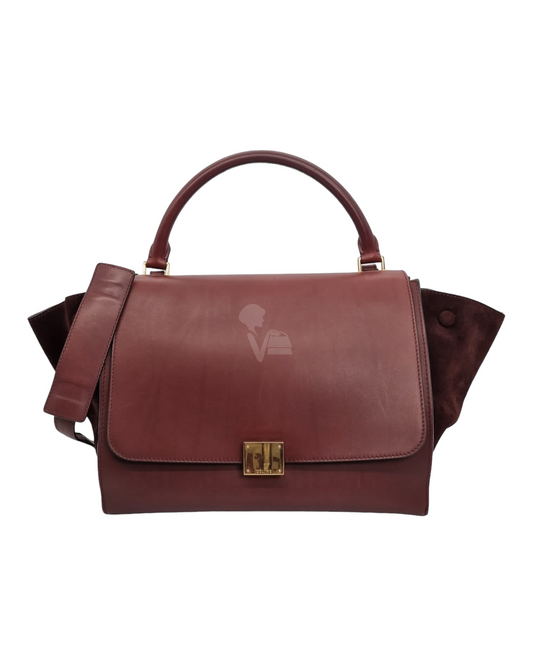 Celine Trapeze Medium Maroon