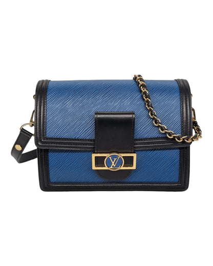 Louis Vuitton Dauphine MM Epi Navy Black 2020 Size 25x10x17