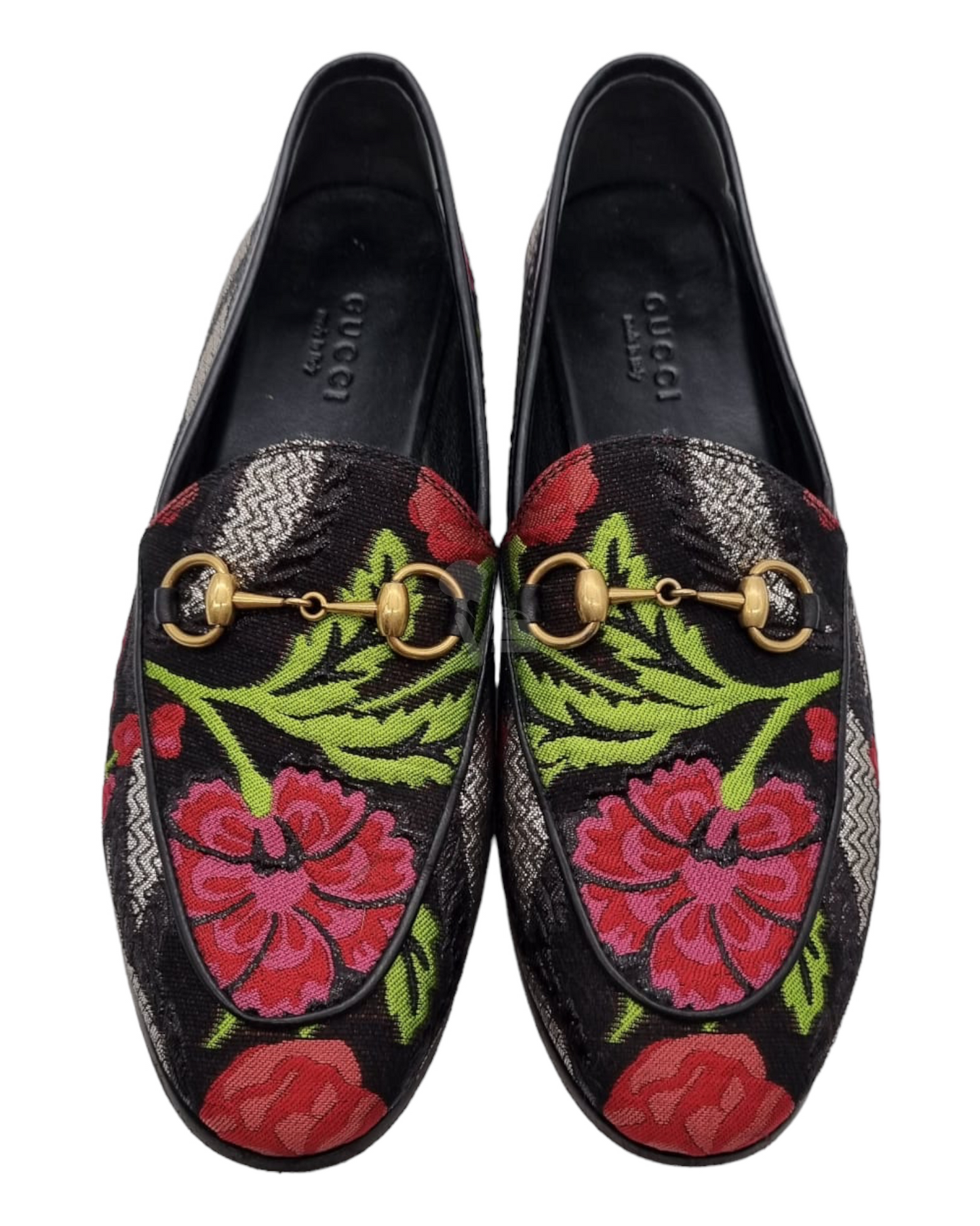 Gucci Jordan Brocade Loafers Flower