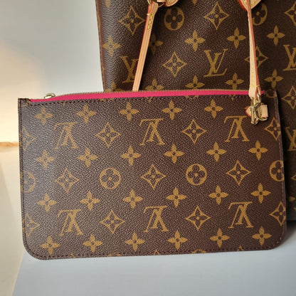 Louis Vuitton Neverfull MM Mono 2023 CHIP NBU Size 32x16x28