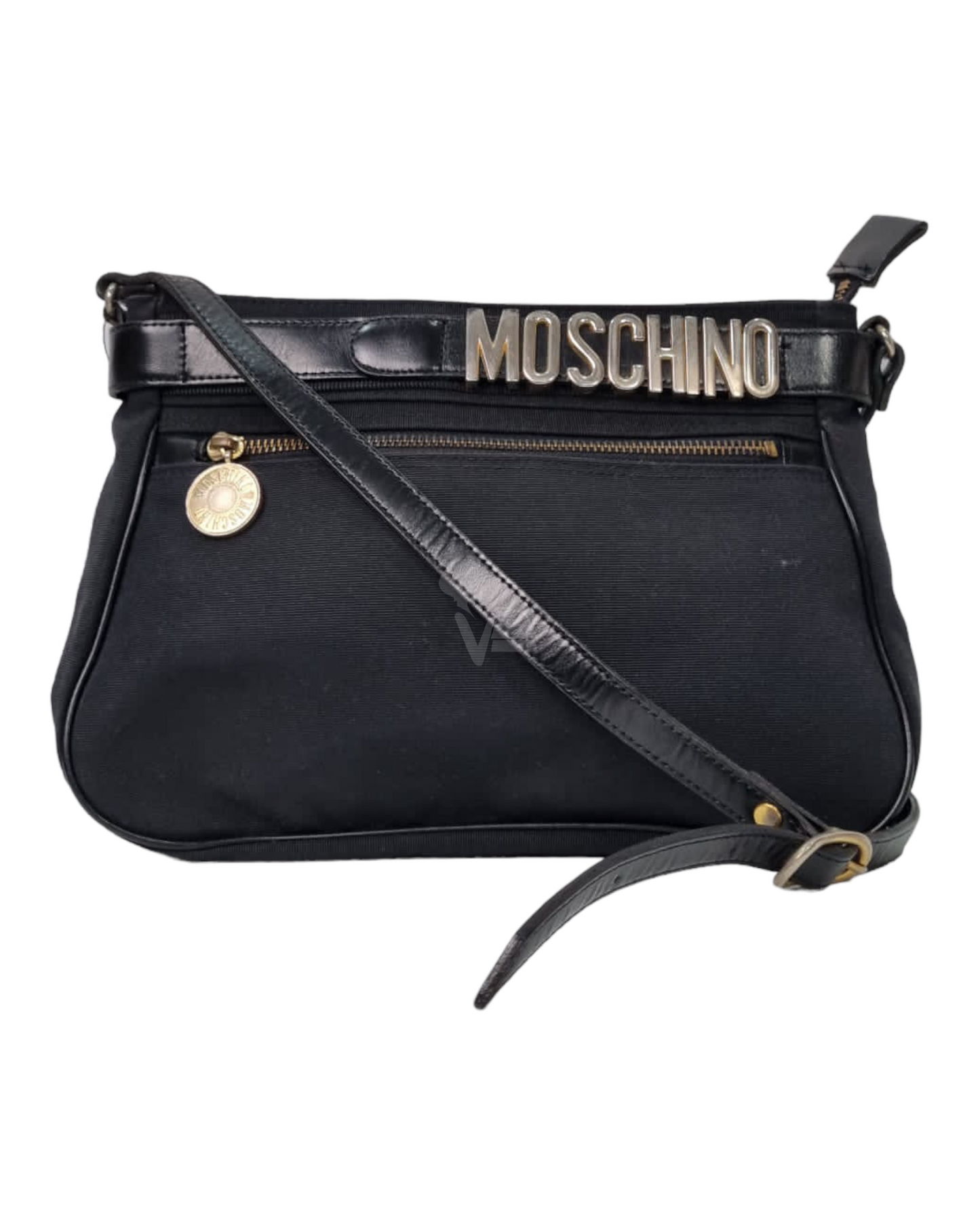 Moschino Crossbody Bag Black Logo Size 28x7x20