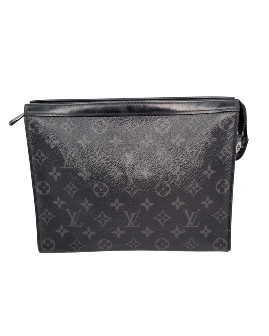 Louis Vuitton Voyage Pochette Monogram Black 2017 SIze 26x6x20