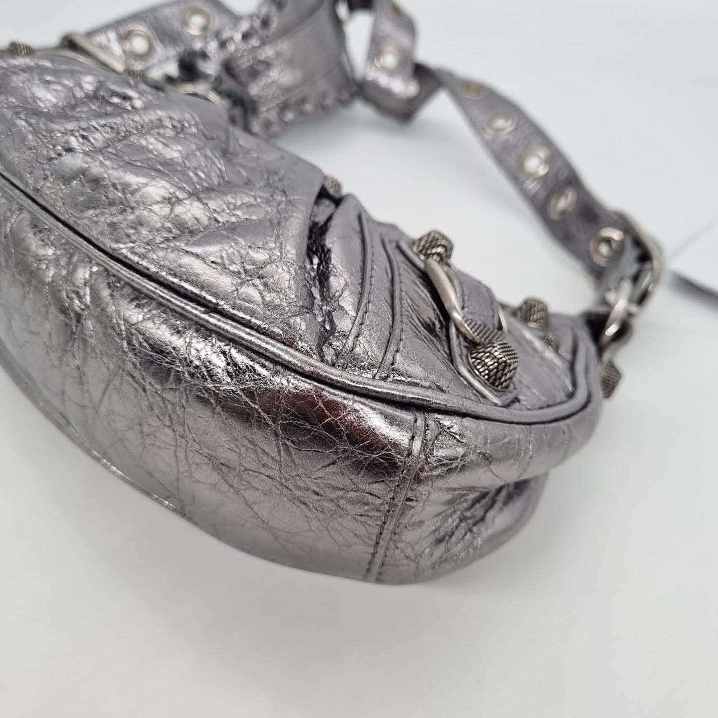 Balenciaga Le Cagole XS Silver Metallic SHW #R 2022