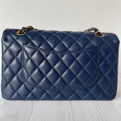 Chanel Classic Dark Blue Caviar #24