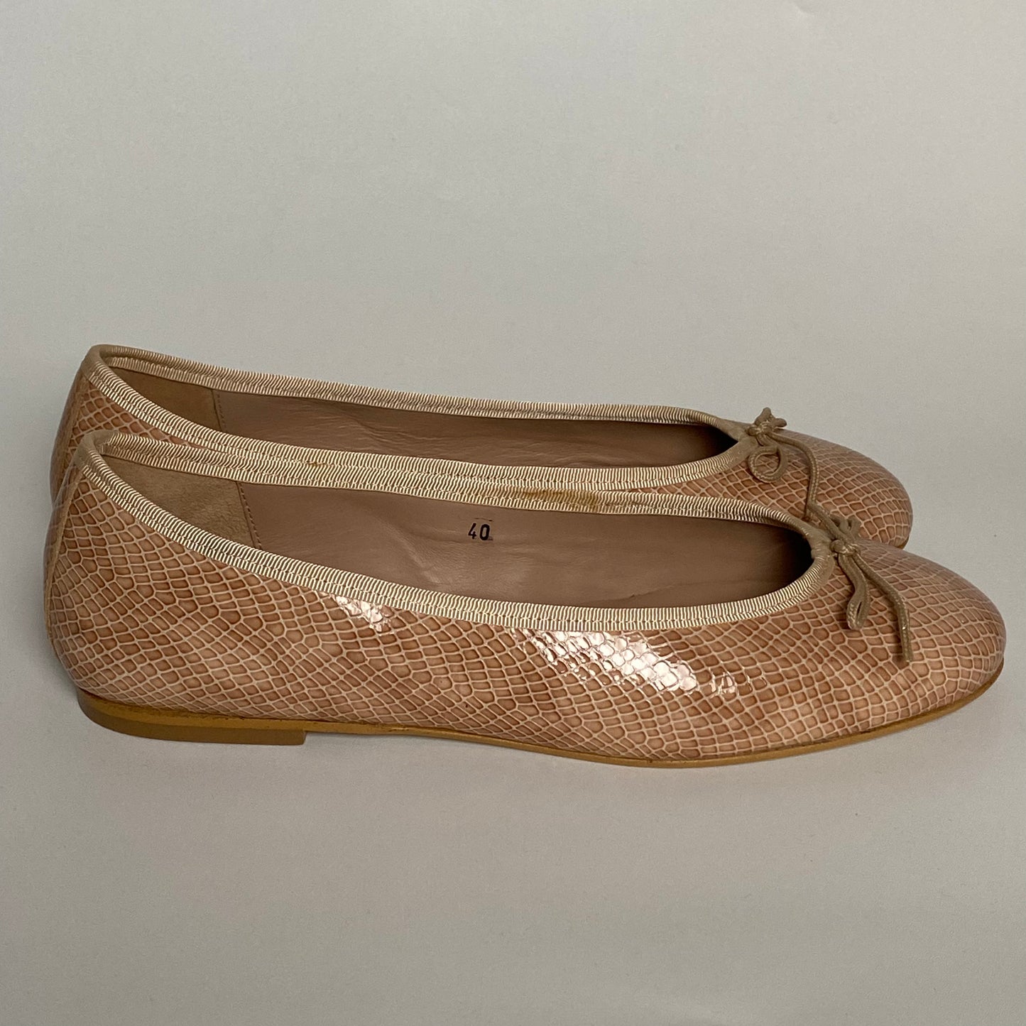 French Sole Ballerina Flat Pink Poudre