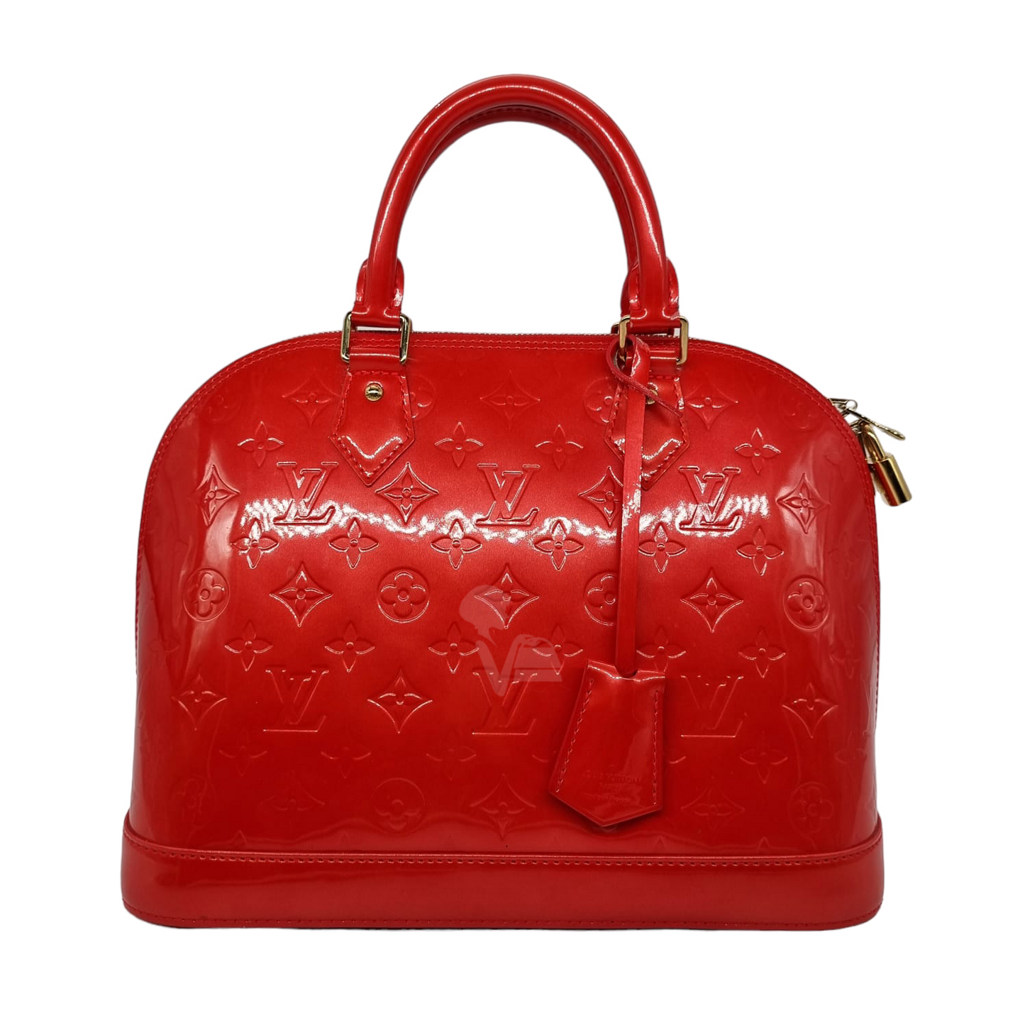 Louis Vuitton Alma PM Monogram Vernis Coral 2012 Size 31x15x24