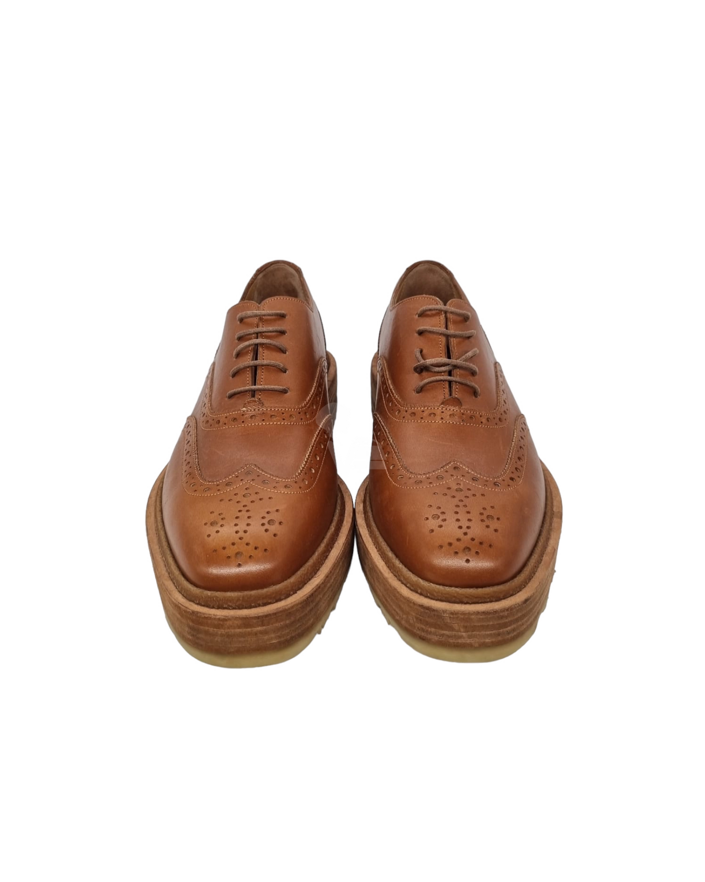 Hermes Brogue Calf Leather Brown Size 36,5/24