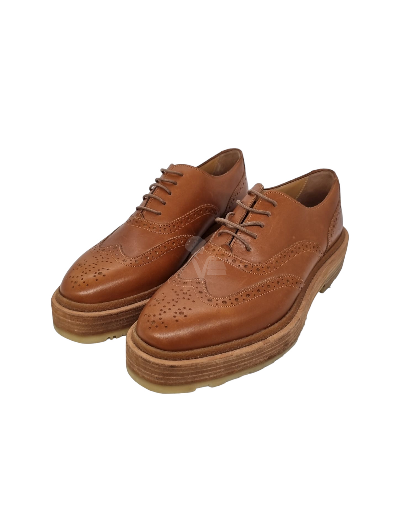 Hermes Brogue Calf Leather Brown Size 36,5/24