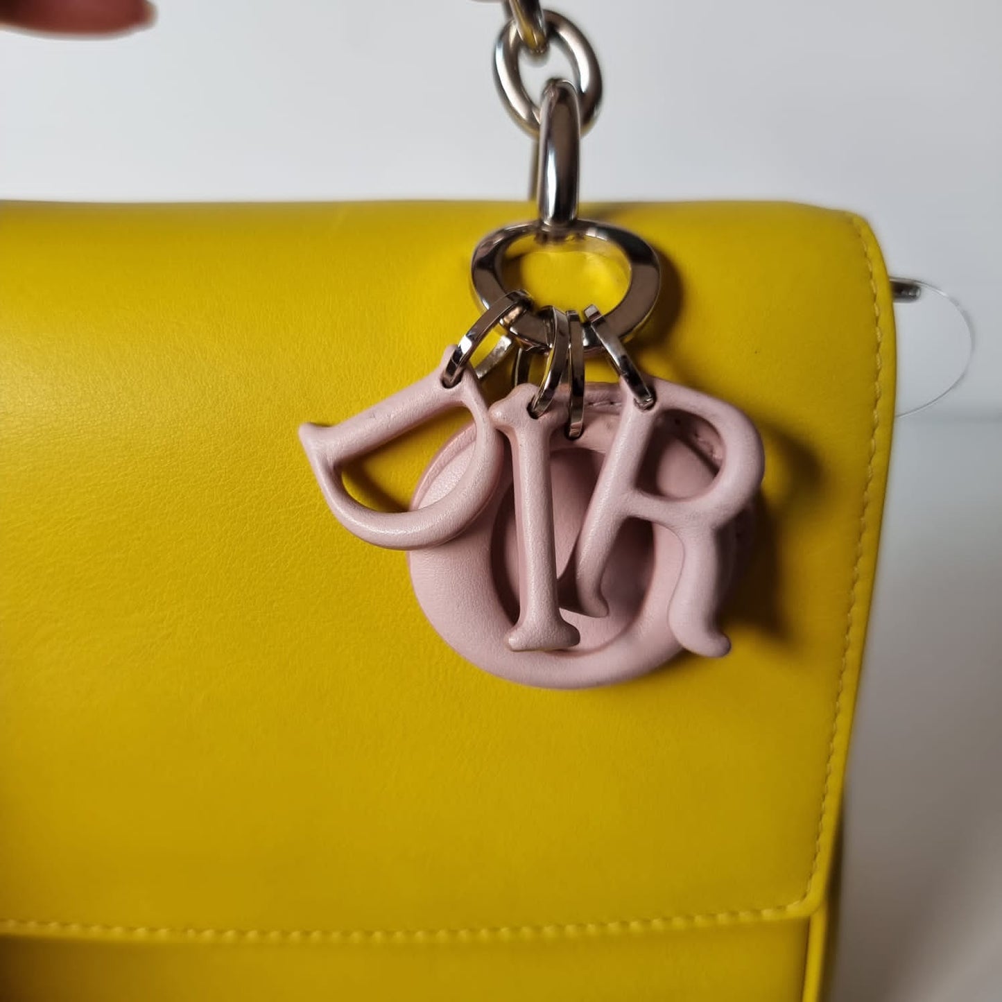 Dior Be Dior Mini Flap Handbag Yellow Pink 2015 Size 20x10x18