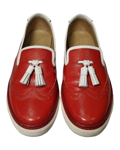 Hermes Oxford Slip On Red