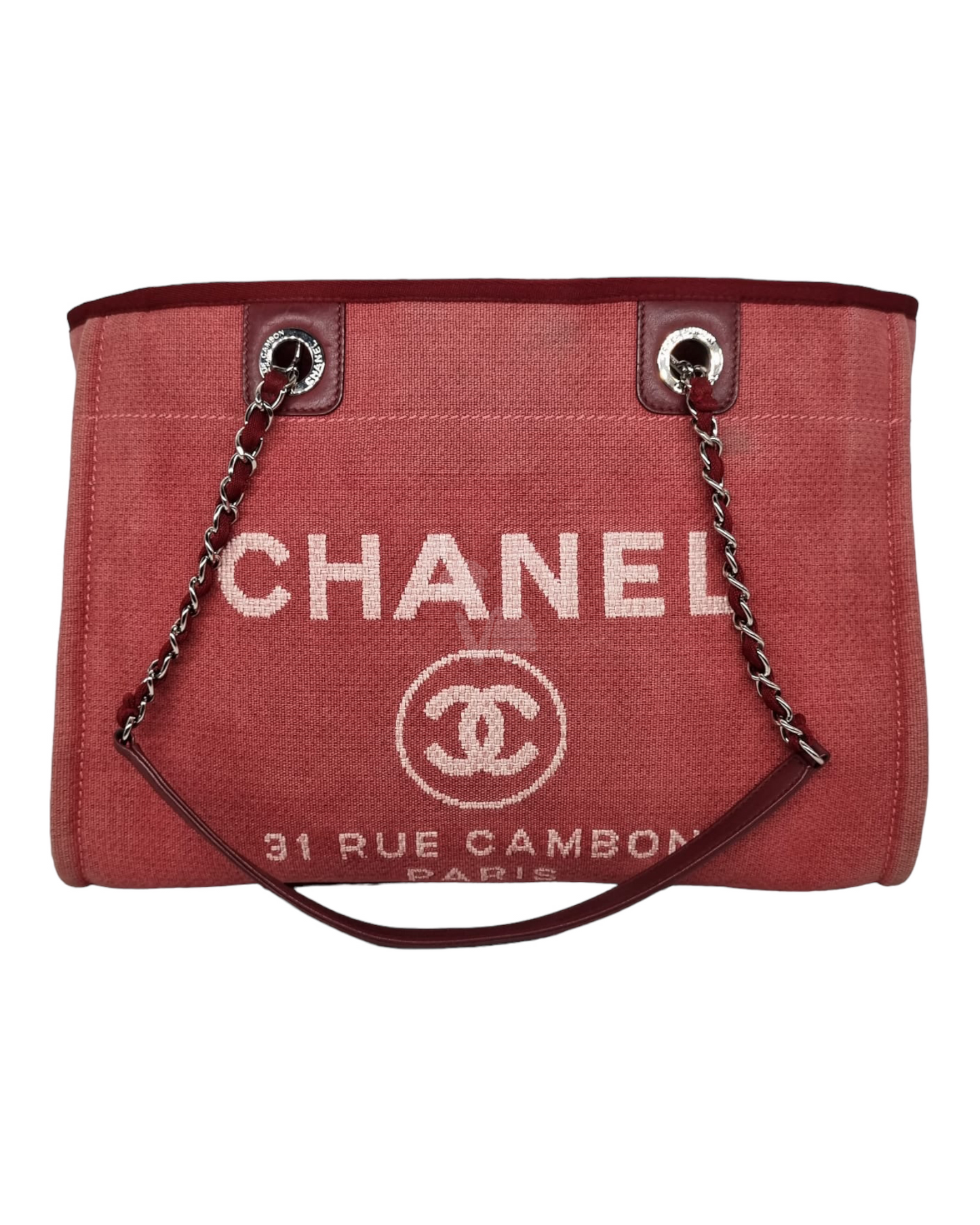 Chanel Deauville Canvas Red SHW #20