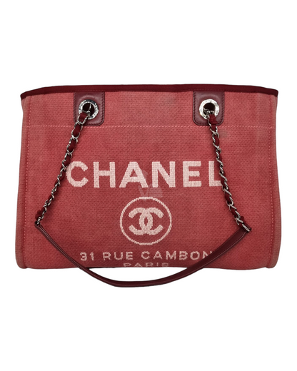 Chanel Deauville Canvas Red SHW #20