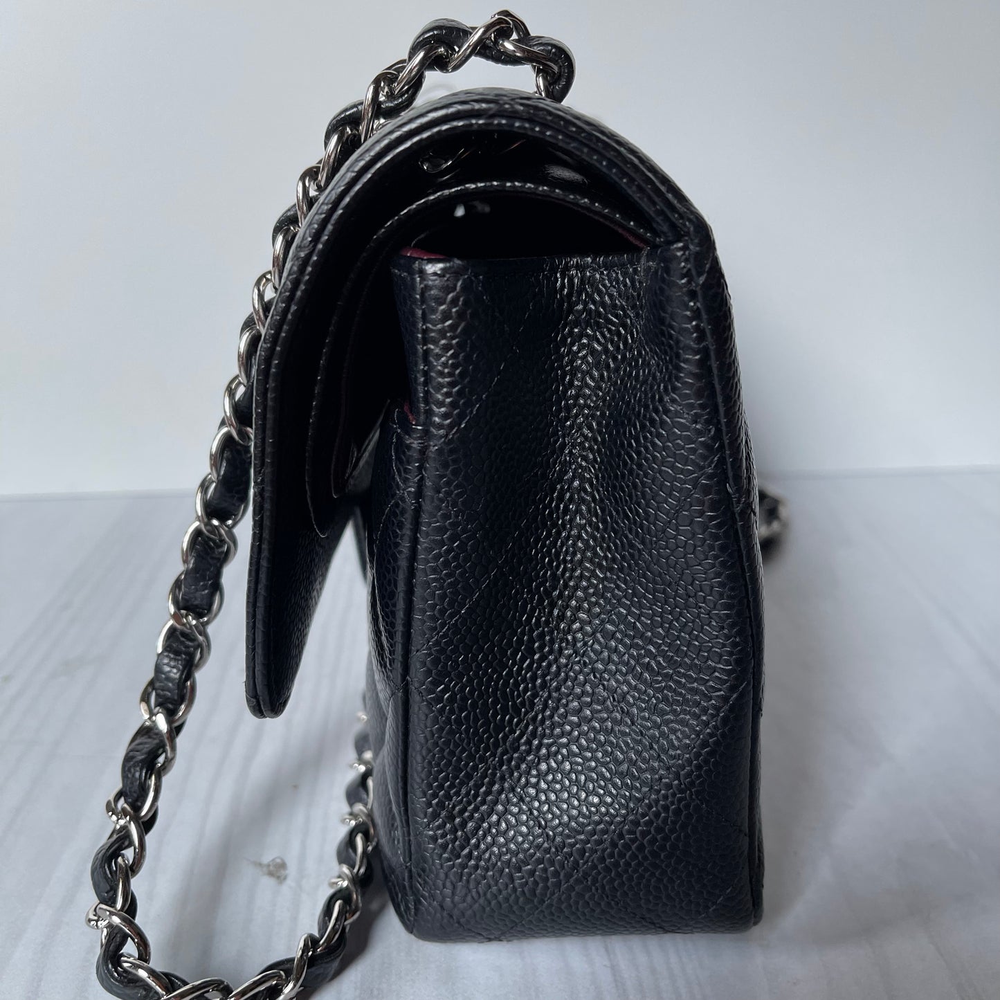 Chanel Classic Medium Caviar Quilted Black SHW #23