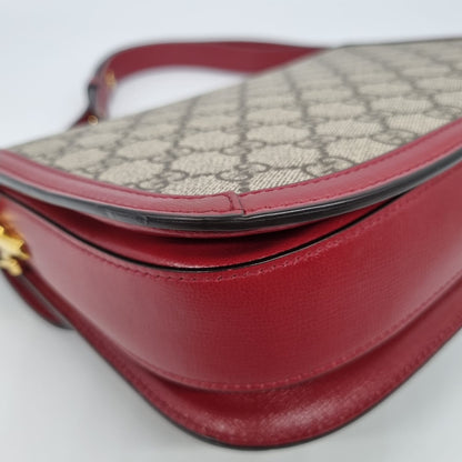 Gucci GG Horsebit 1955 Shoulder Bag Red Size 25x5x20