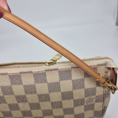 Louis Vuitton Pochette Damier Azur 2009 Size 22x4x13