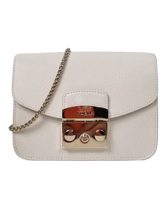 Furla Metropolis Crossbody Bag White Size 17x7x14