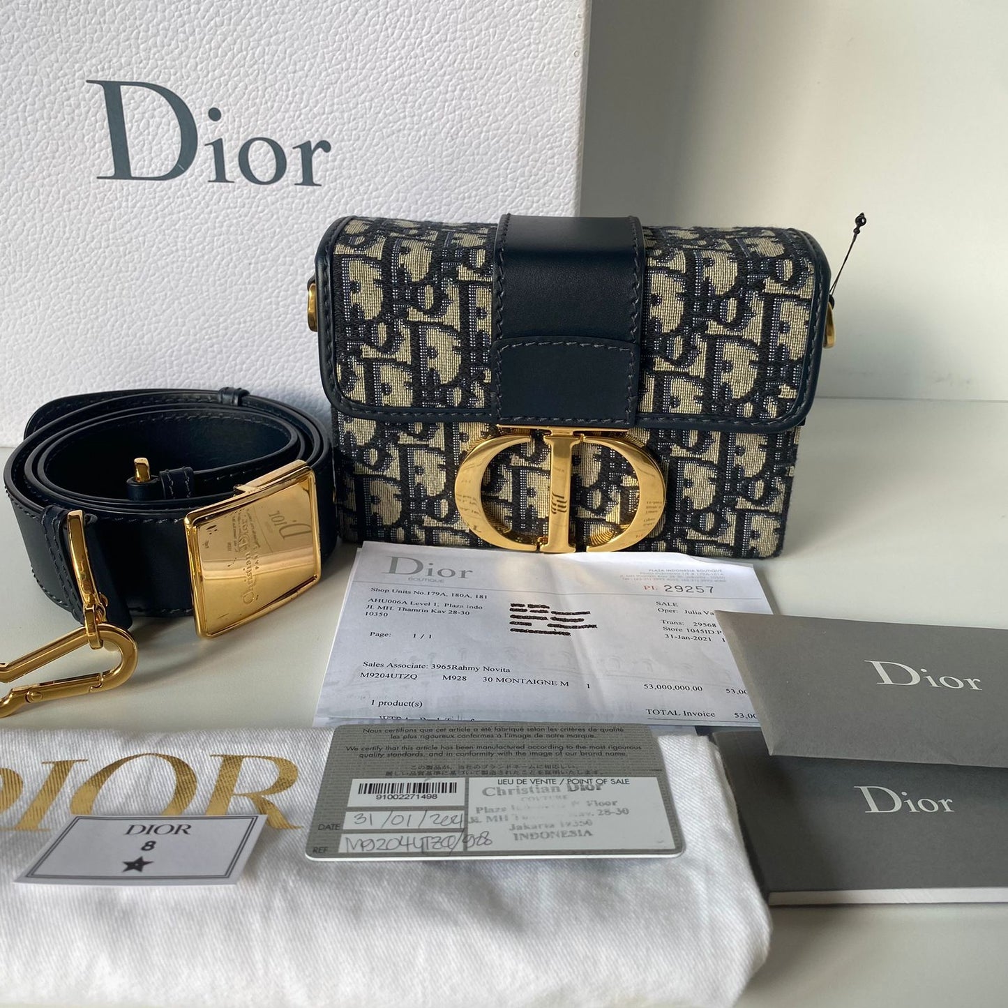 Dior Oblique 30 Montaigne Navy 2020