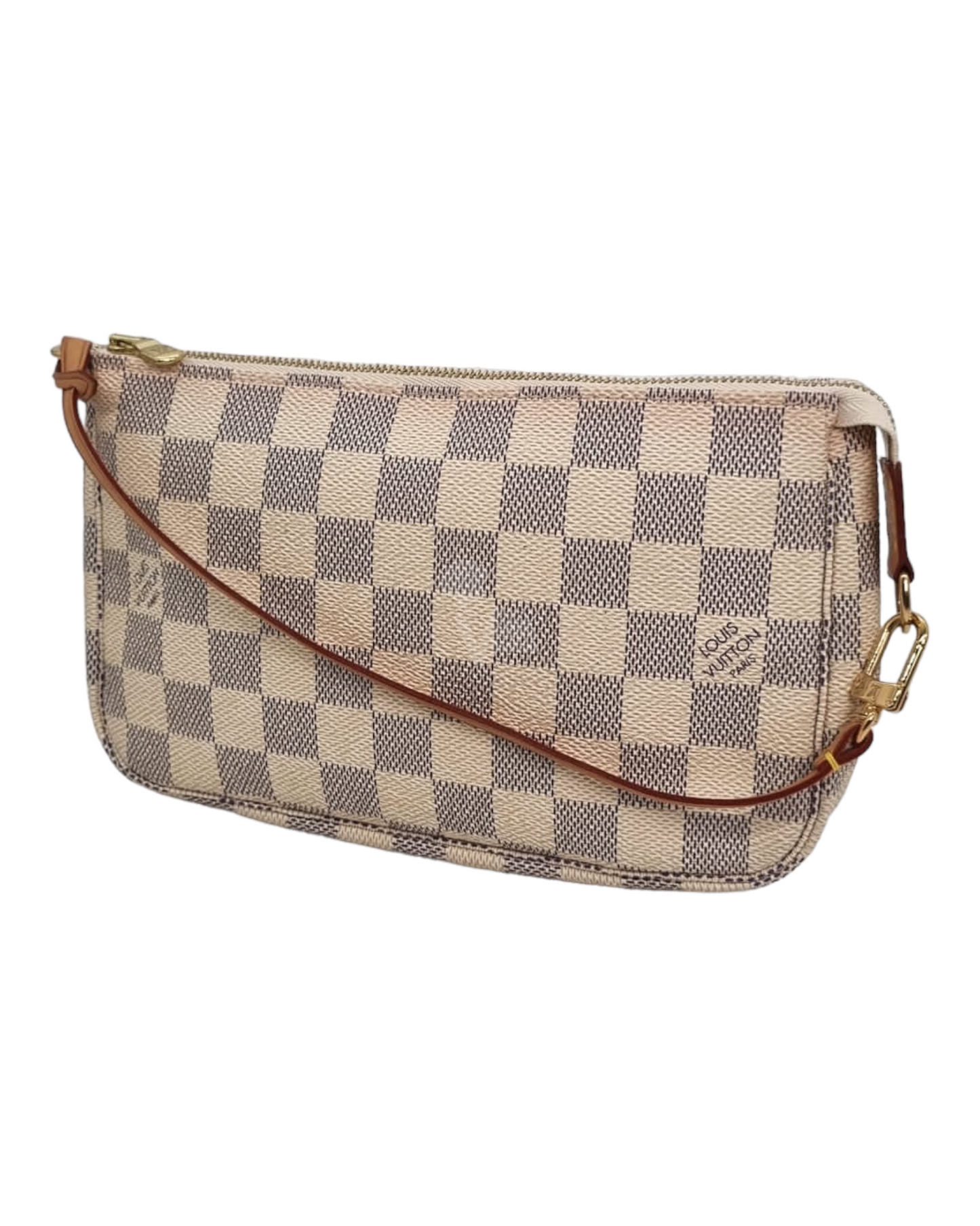 Louis Vuitton Pochette Damier Azur 2009 Size 22x4x13