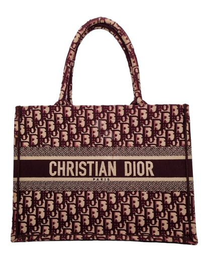 Dior Oblique Book Tote Burgundy 2019 Size 36x17x27