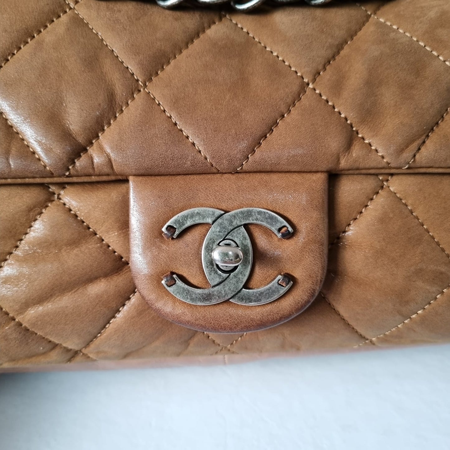 Chanel Flap In The Mix Calfskin Camel RHW #14