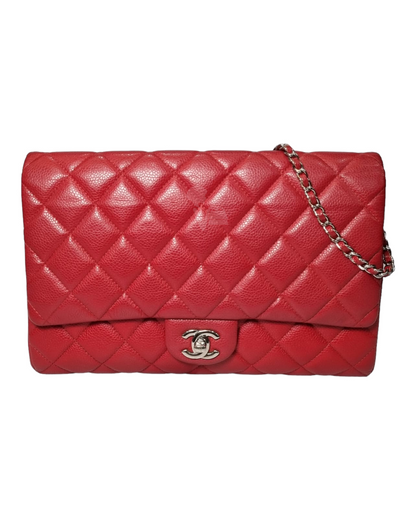 Chanel Clutch Classic Single Flap Red Caviar #18