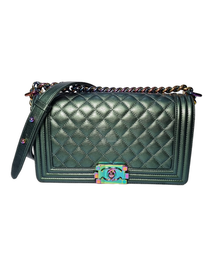 Chanel Boy Medium Emerald Green #21