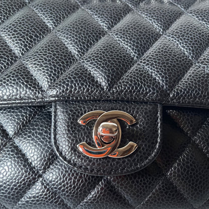 Chanel Classic Medium Caviar Quilted Black SHW #23