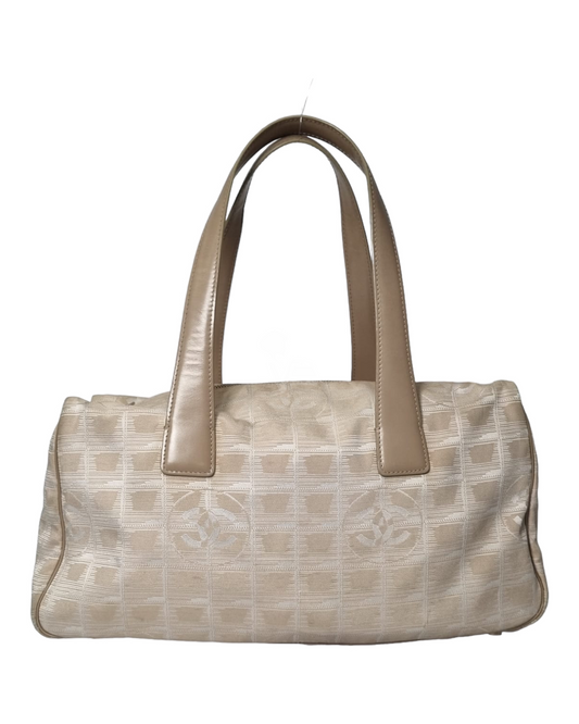 Chanel Travel Line Shoulder Bag Beige #8