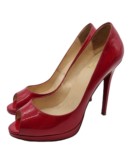 Christian Louboutin Yolanda 120 Patent Calf Red Size 39/25