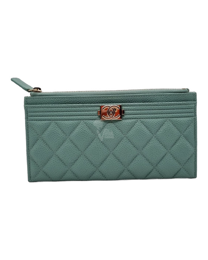 Chanel Mulfunction Wallet Turquois Caviar #29