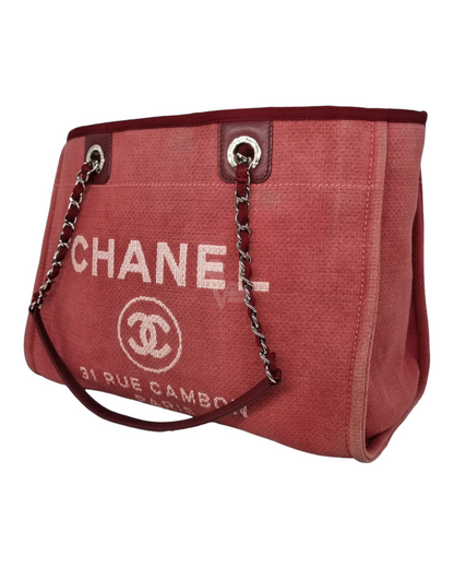 Chanel Deauville Canvas Red SHW #20