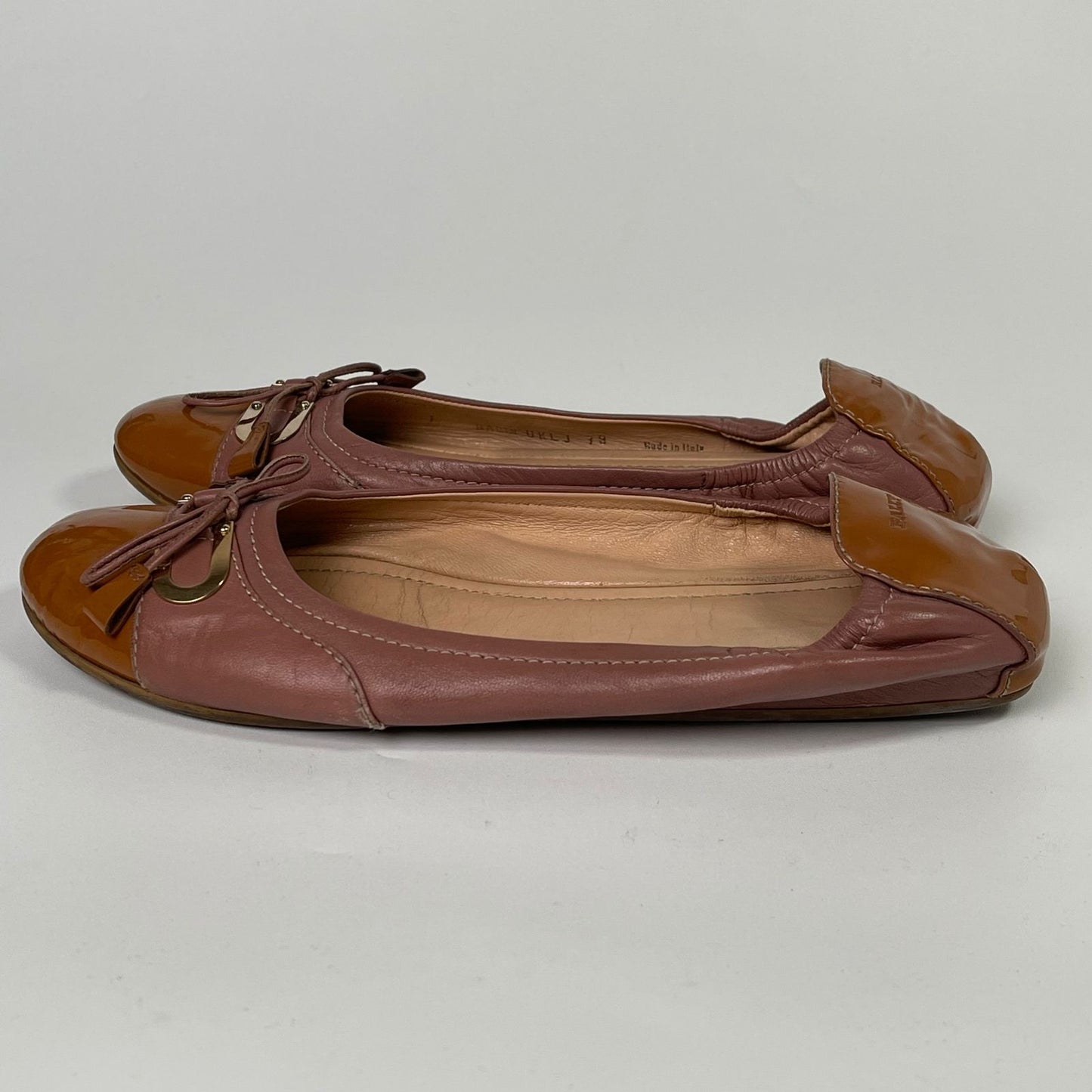 Bally Flat Shoes Pink Mustard