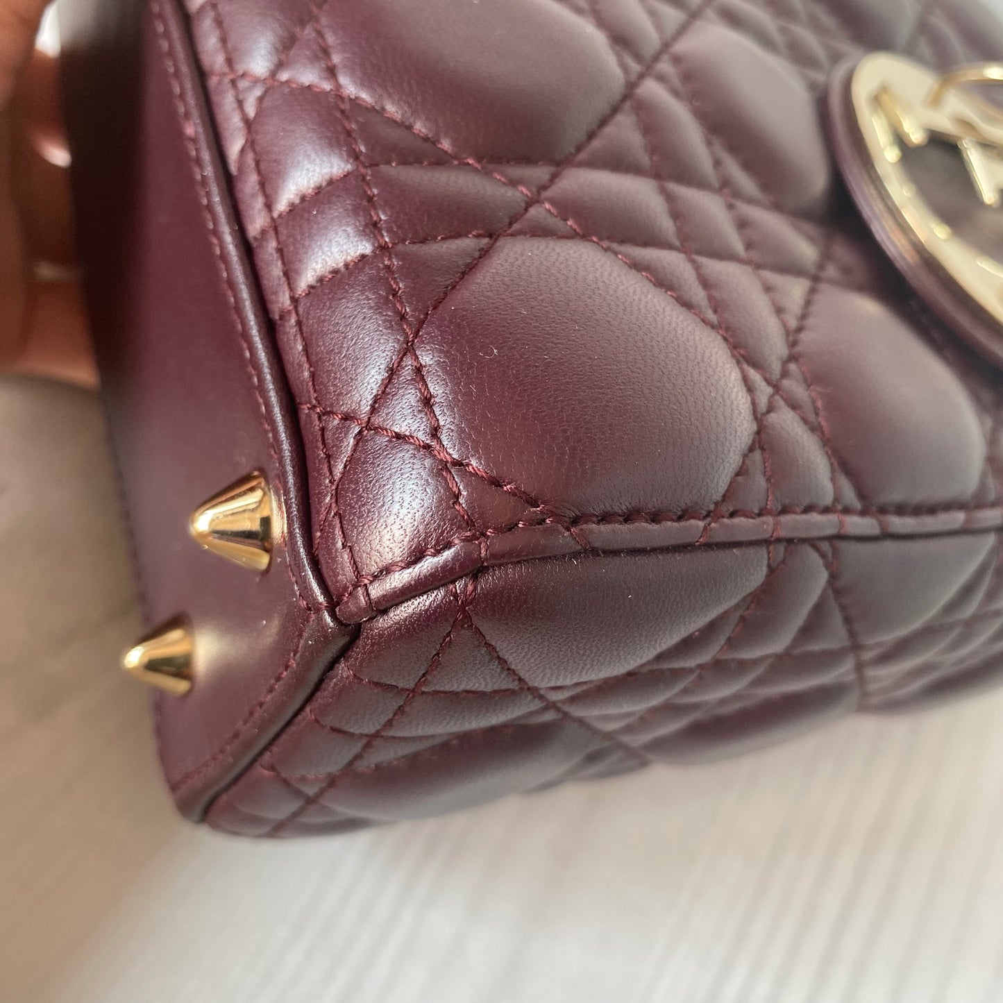 Dior Ladydior Mini Bordeux 2019