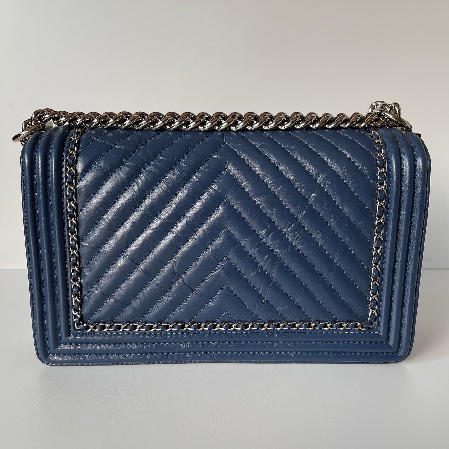 Chanel Boy Jumbo Blue #24