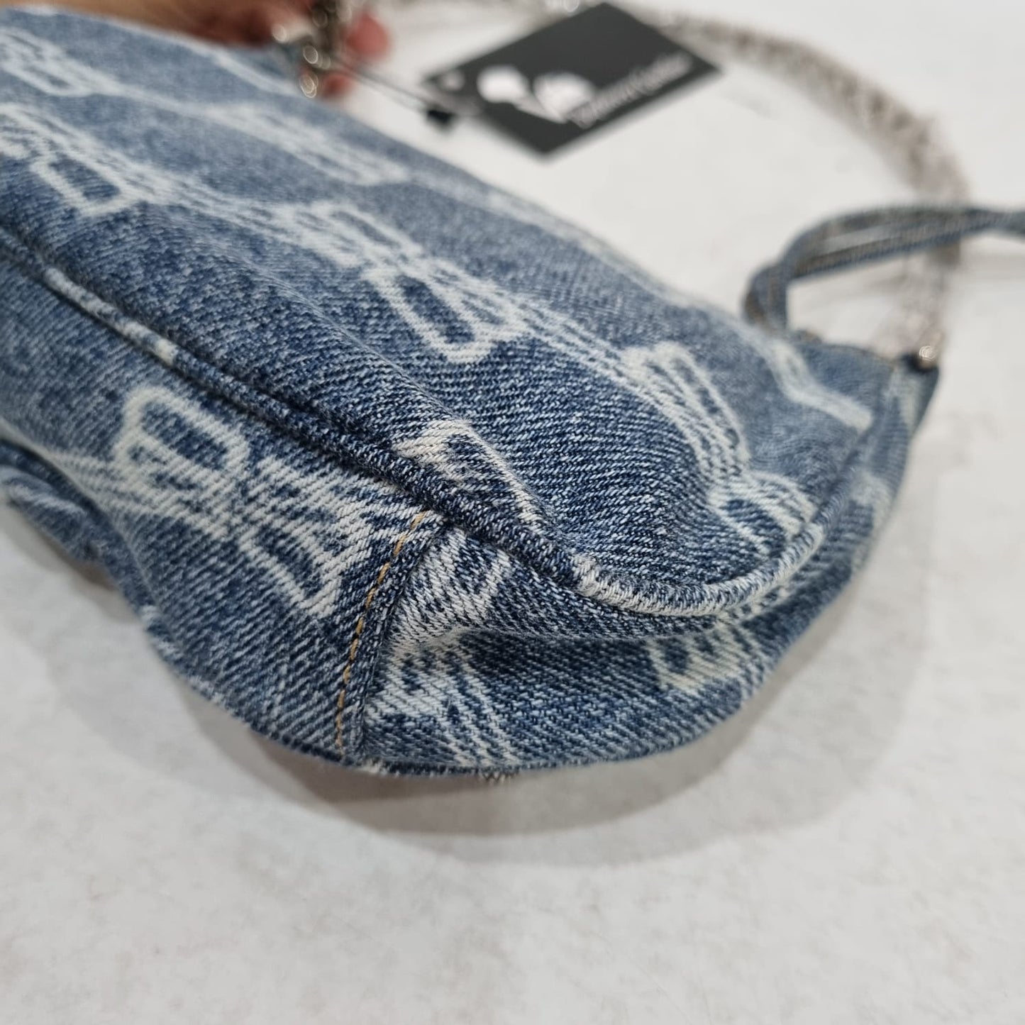 Balenciaga Le Cagole XS BB Logo Blue Denim #Q New