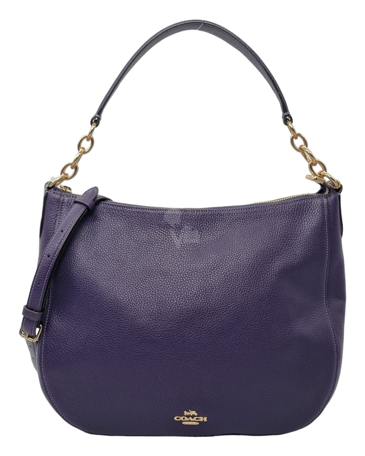 Coach Pebble Elle Purple NEW Size 27x9x28