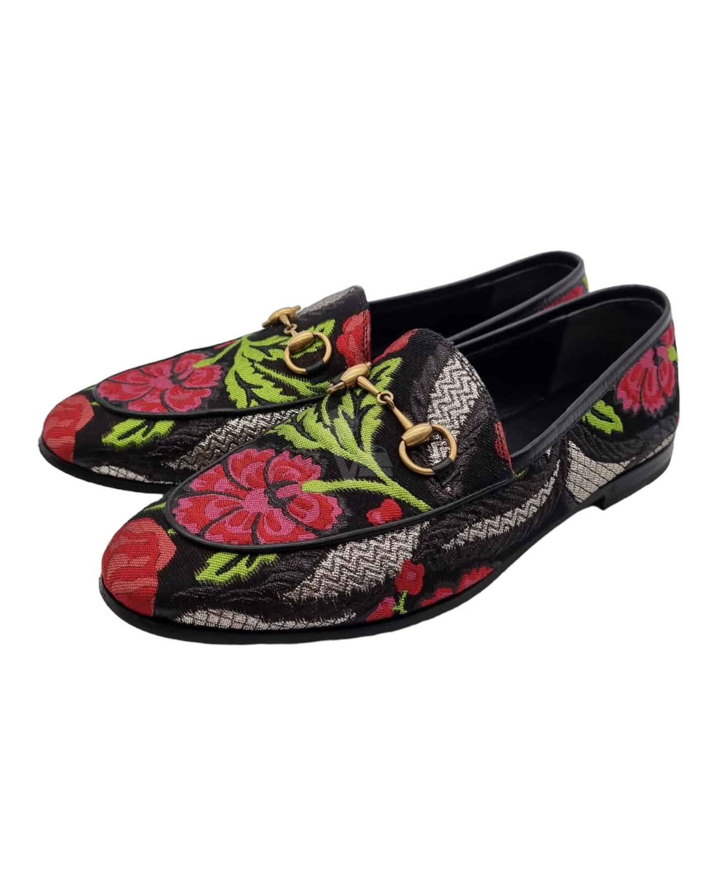 Gucci Jordan Brocade Loafers Flower