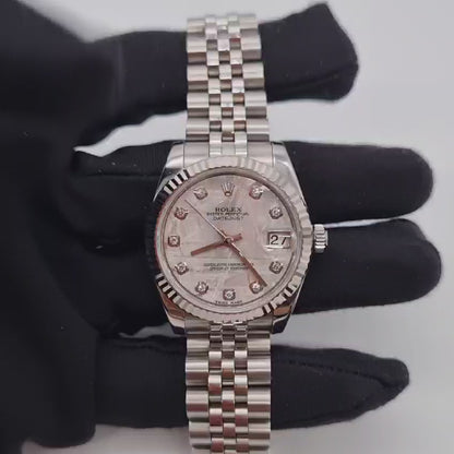 Rolex Oyster Swimpruf Perpetual Datejust Silver 30mm