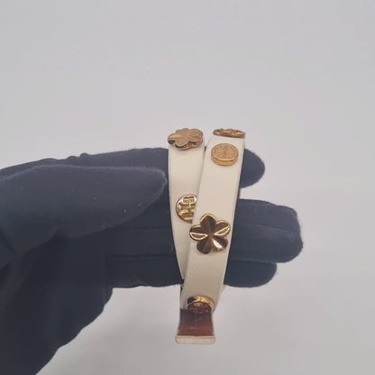 Tory Burch Bracelet Stud White GHW
