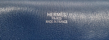 Hermes Jypsiere 34 Togo Leather Deep Blue #L 2008 Size 34x15x28