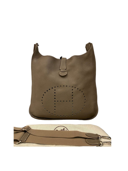Hermes Evelyne TGM Clemence Etoupe PHW #N Size 40x10x38